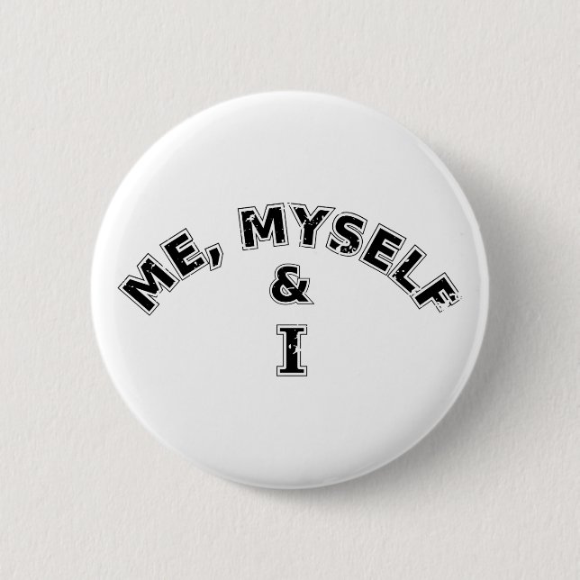 Ich selbst und ich Typografie Button (Vorderseite)