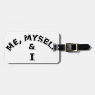 Ich selbst und ich Typografie Gepäckanhänger