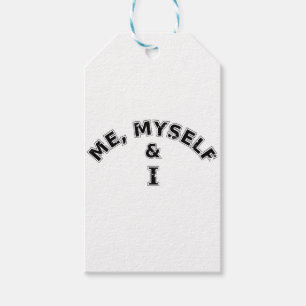 Ich selbst und ich Typografie Geschenkanhänger