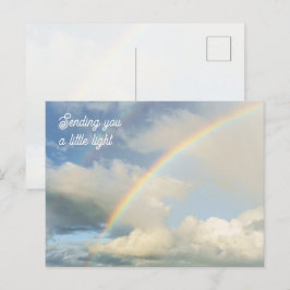 Ich sende dir einen kleinen Lichtregenbogen, in Ge Postkarte