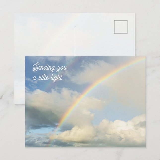 Ich sende dir einen kleinen Lichtregenbogen, in Ge Postkarte (Vorne/Hinten)