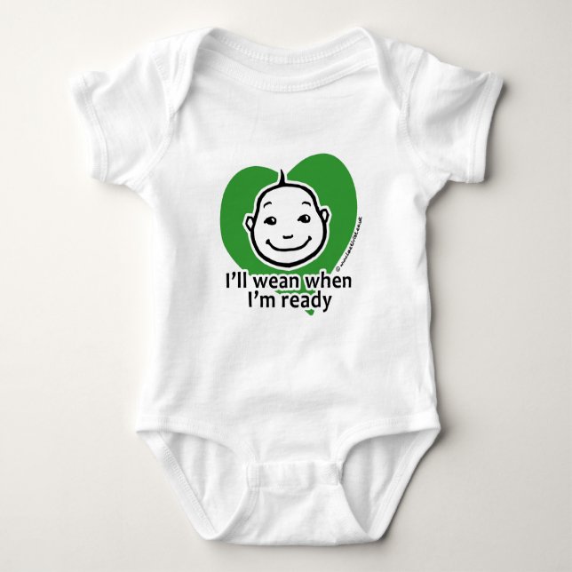 Ich setze ab, wenn ich bereit bin baby strampler (Vorderseite)