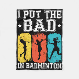 Ich setze das Bad in Badminton I Shuttle I Badmint Fleecedecke