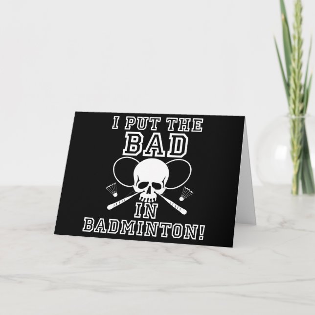 Ich setze das Bad in Badminton Karte (Vorderseite)