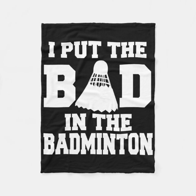 Ich setze das Böse in Badminton Funny Badminton Pl Fleecedecke (Vorderseite)