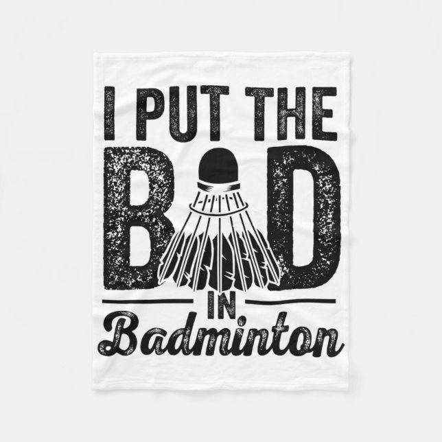 Ich setze das Böse in den Badminton Player-Shuttle Fleecedecke (Vorderseite)