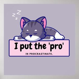 Ich setze das 'Pro' ein: Unglaublich witzig Schrif Poster