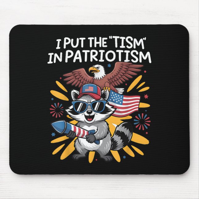 Ich setze den Tismus in den Patriotismus Athletic  Mousepad (Vorne)