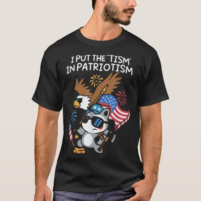 Ich setze den Tismus in den Patriotismus Athletika T-Shirt (Vorderseite)