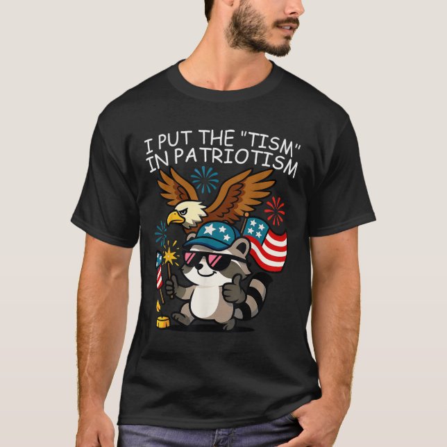 Ich setze den Tismus in den Patriotismus Athletika T-Shirt (Vorderseite)