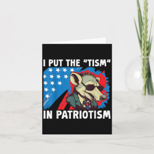 Ich setze den Tismus in den Patriotismus USA Flagg Karte