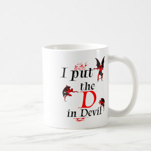 Ich setze die D in Teufel Matching Couple Funny Ha Kaffeetasse
