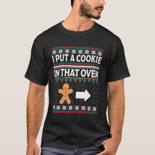 Ich setze ein Keks in die seltsamen Weihnachten T-Shirt