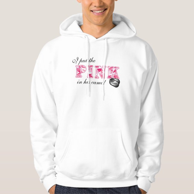 Ich setzte das ROSA in seine Camouflage ein Hoodie (Vorderseite)