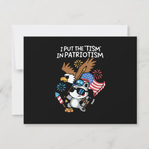 Ich setzte das Tism in Patriotismus Athletic Eagle Einladung