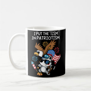 Ich setzte das Tism in Patriotismus Athletic Eagle Kaffeetasse