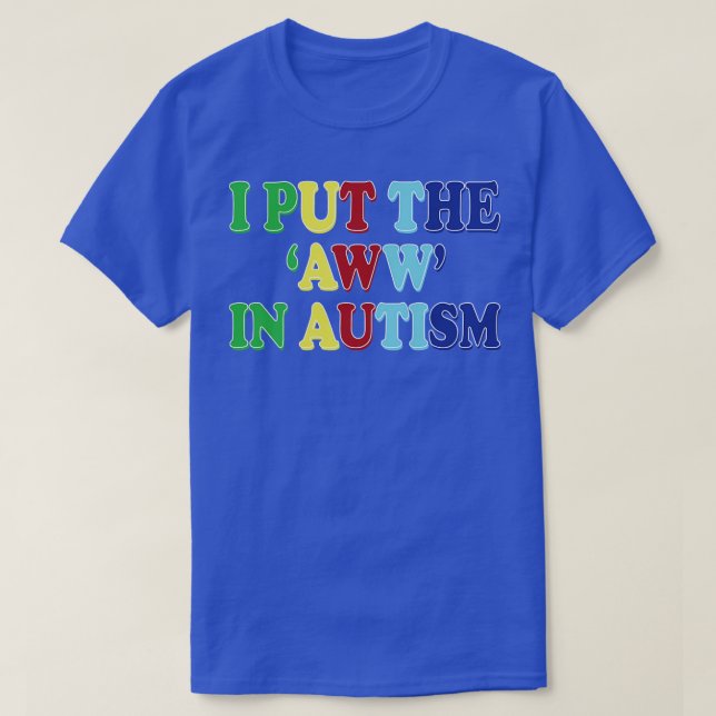 Ich setzte den Blick in Autismus T-Shirt (Design vorne)