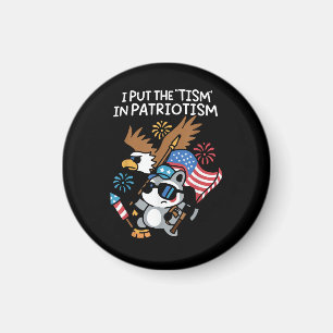 Ich setzte den Tismus in Patriotismus Athletic Eag Magnet