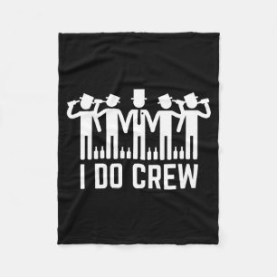 Ich-Shirt-Crew-Trauzeuge-Junggesellenabschied Fleecedecke