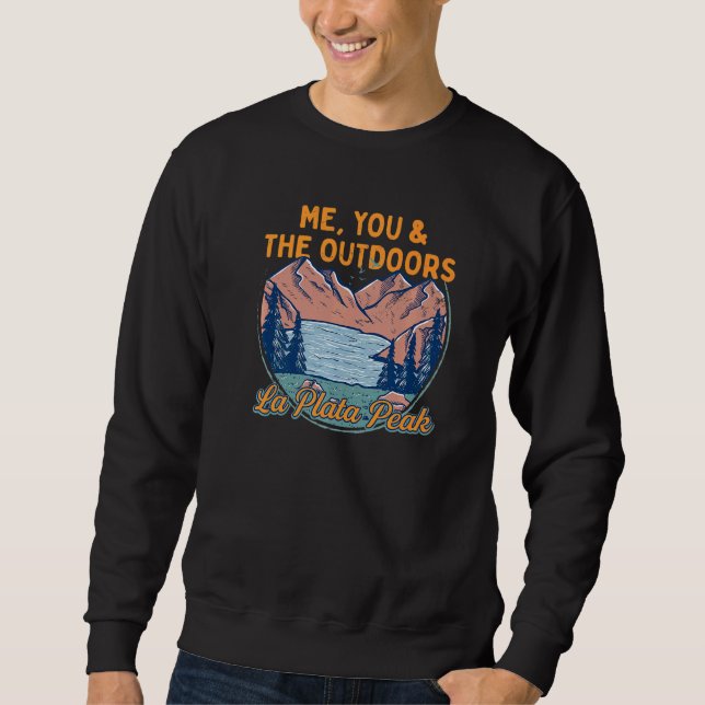 Ich Sie und die Natur wandern La Plata Peak Hiker Sweatshirt (Vorderseite)