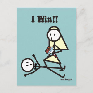 Ich siege die Postkarte für Hochzeiten