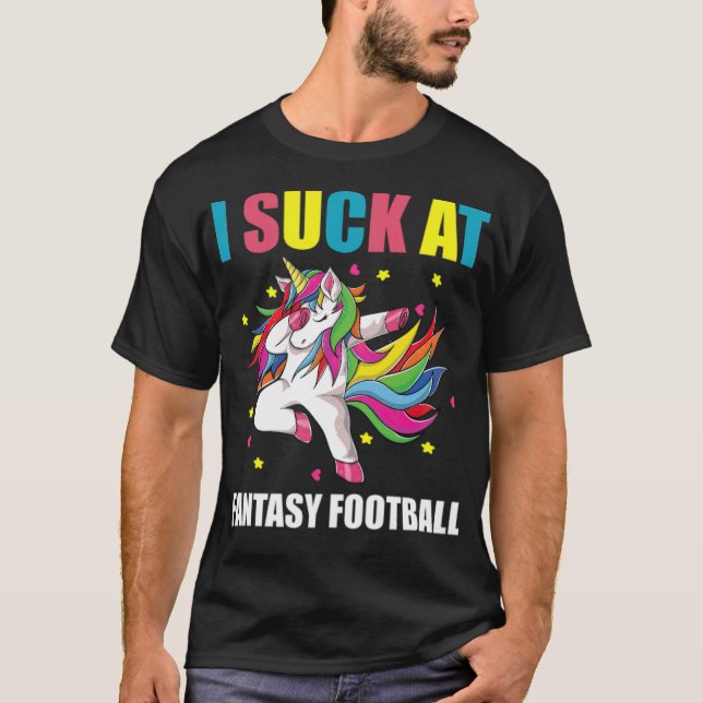Ich Sind zum Kotzen auf Fantasy Football Unicorn G T-Shirt (Vorderseite)