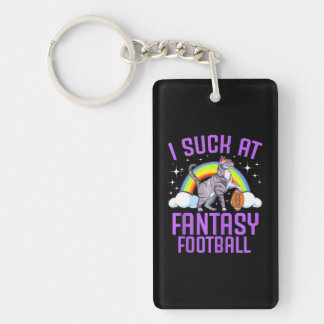 Ich Sind zum Kotzen bei Fantasy Football Cat Rainb Schlüsselanhänger