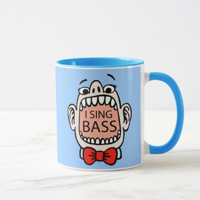 Ich singe Bass-Friseursalon-Tasse Tasse (Rechts)