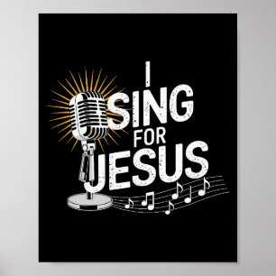 Ich singe für Jesus Inspirational Christian Premiu Poster