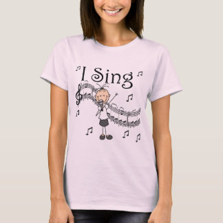 Ich singe musikalische Strichmännchen T - Shirt un