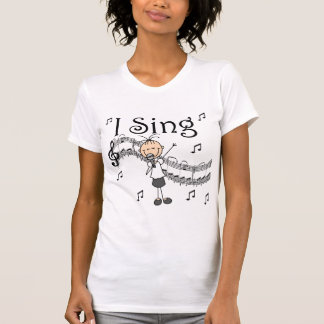 Ich singe musikalische Strichmännchen-T - Shirts