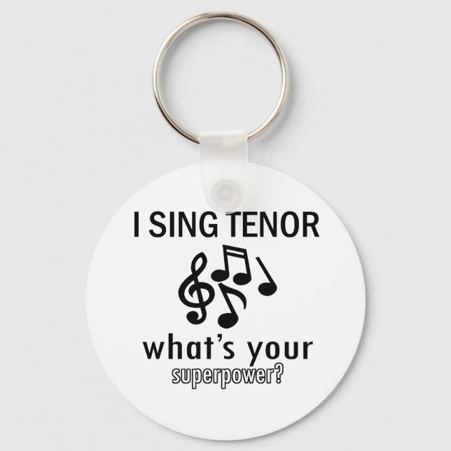 Ich singe Tenor Schlüsselanhänger (Vorderseite)