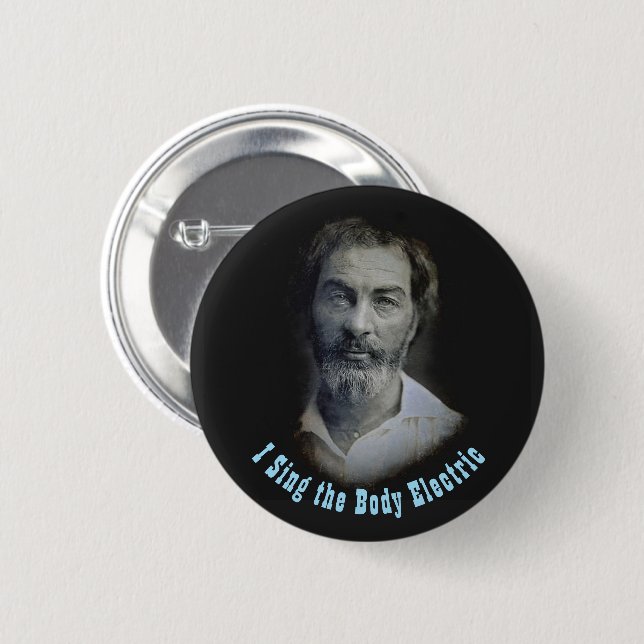 Ich singt den Körper Elektro: Color Walt Whitman Button (Vorne & Hinten)
