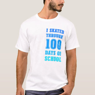 Ich skate durch 100 Tage Schule Eishockey Junge T-Shirt
