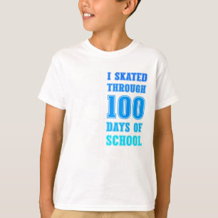Ich skate durch 100 Tage Schule Eishockey Junge T-Shirt