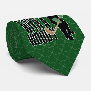 Ich Skate mit einem Woody (Hockey) Neck Tie Krawatte