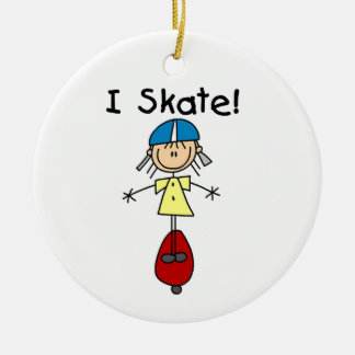 Ich Skate Skateboarding Girl Keramik Ornament