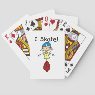 Ich Skate Skateboarding Mädchen Spielkarten