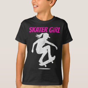 Ich skate wie ein Mädchen Skateboarden Skateboard T-Shirt