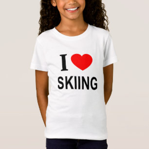ICH ❤️ SKIFAHREN I LIEBE SKIING I HERZSKIING T-Shirt