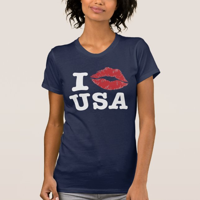 Ich Smooch USA-Shirts T-Shirt (Vorderseite)