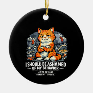 Ich sollte mich für mein Verhalten schämen Lustige Keramik Ornament