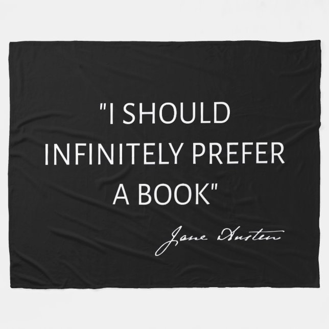 Ich sollte unendlich ein Buch I bevorzugen - Jane  Fleecedecke (Vorderseite (Horizontal))