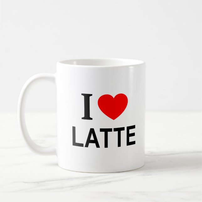 ICH ❤️ SPÄTE I LIEBE SPÄTE I HERZSTATTE KAFFEETASSE (Links)
