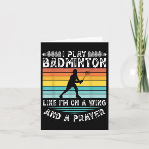 Ich spiele Badminton, als ob ich auf einem Flügel Karte