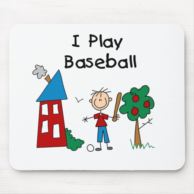 Ich spiele Baseball Mousepad (Vorne)