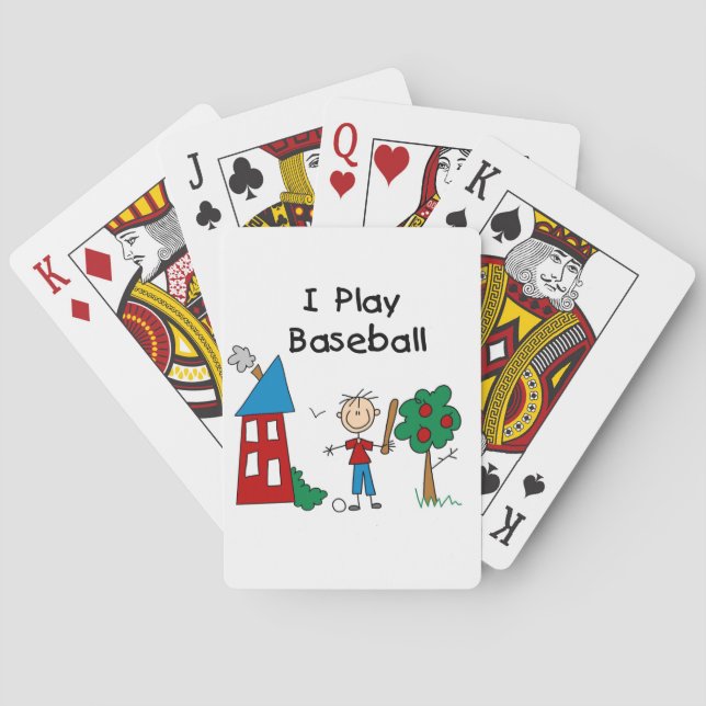 Ich spiele Baseball Spielkarten (Rückseite)