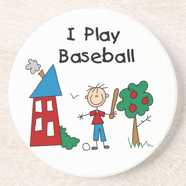 Ich spiele Baseball Untersetzer (Vorne)