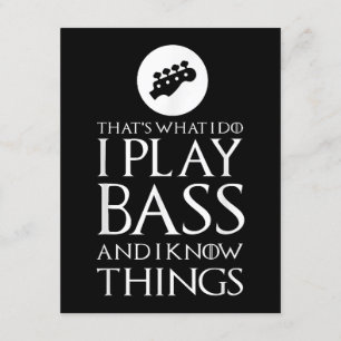 Ich spiele Bass Funny Bass Gitarre Begleitkarte