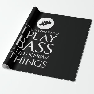 Ich spiele Bass Funny Bass Gitarre Geschenkpapier